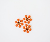Цветок оранжево-белый 30 мм