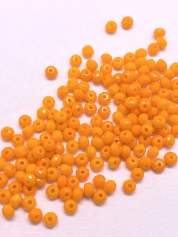 Рондели ярко-оранжевые, не прозрачные 2,5 мм